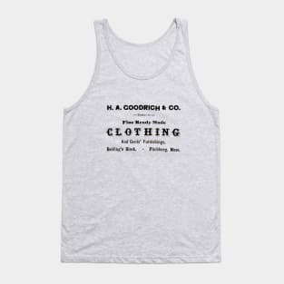 19th Century Advertising for H. A. Goodrich & Company Fitchburg Massachusetts Tank Top